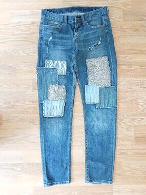 Aeropostale Patchwork Boyfriend Jeans Size 0